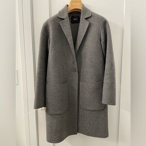 Theory Wool Coat Grey Size P